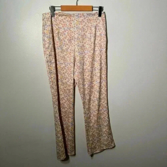 Zara floral flare boho pants L - Picture 2 of 6